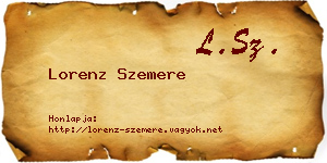 Lorenz Szemere névjegykártya